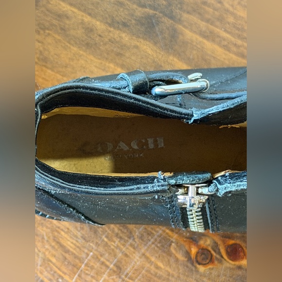 Coach Prudence Ankle Black Leather Boots Women’s Size 7.5 **piling inside - Picture 8 of 14